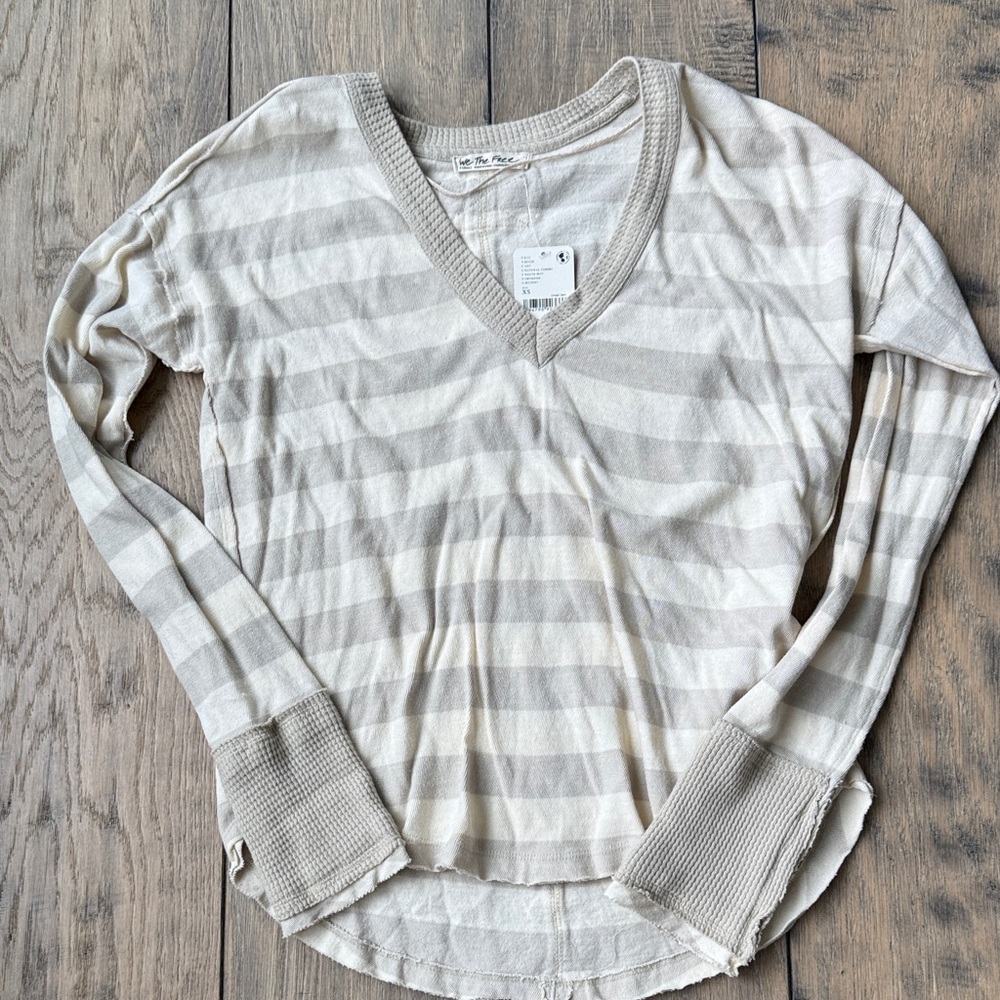 New, w/tags We the Free Free People Striped V-Neck Women’s Top